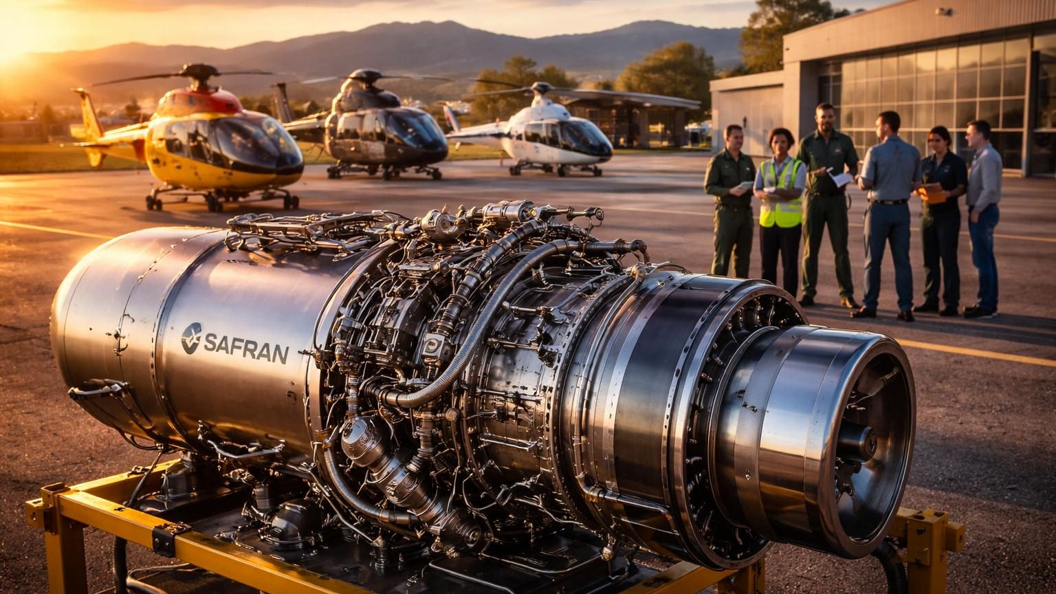 Logo ou image de marque de Safran Helicopter Engines symbolisant l'excellence industrielle française en technologie motrice d'hélicoptères
