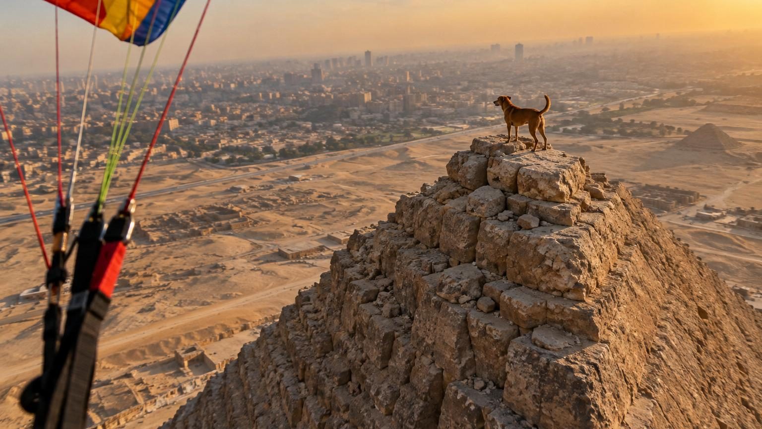 Un parapentiste filme un chien au sommet de la pyramide de Gizeh, à 139 mètres de haut : pourquoi les spécialistes ne sont pas si surpris
