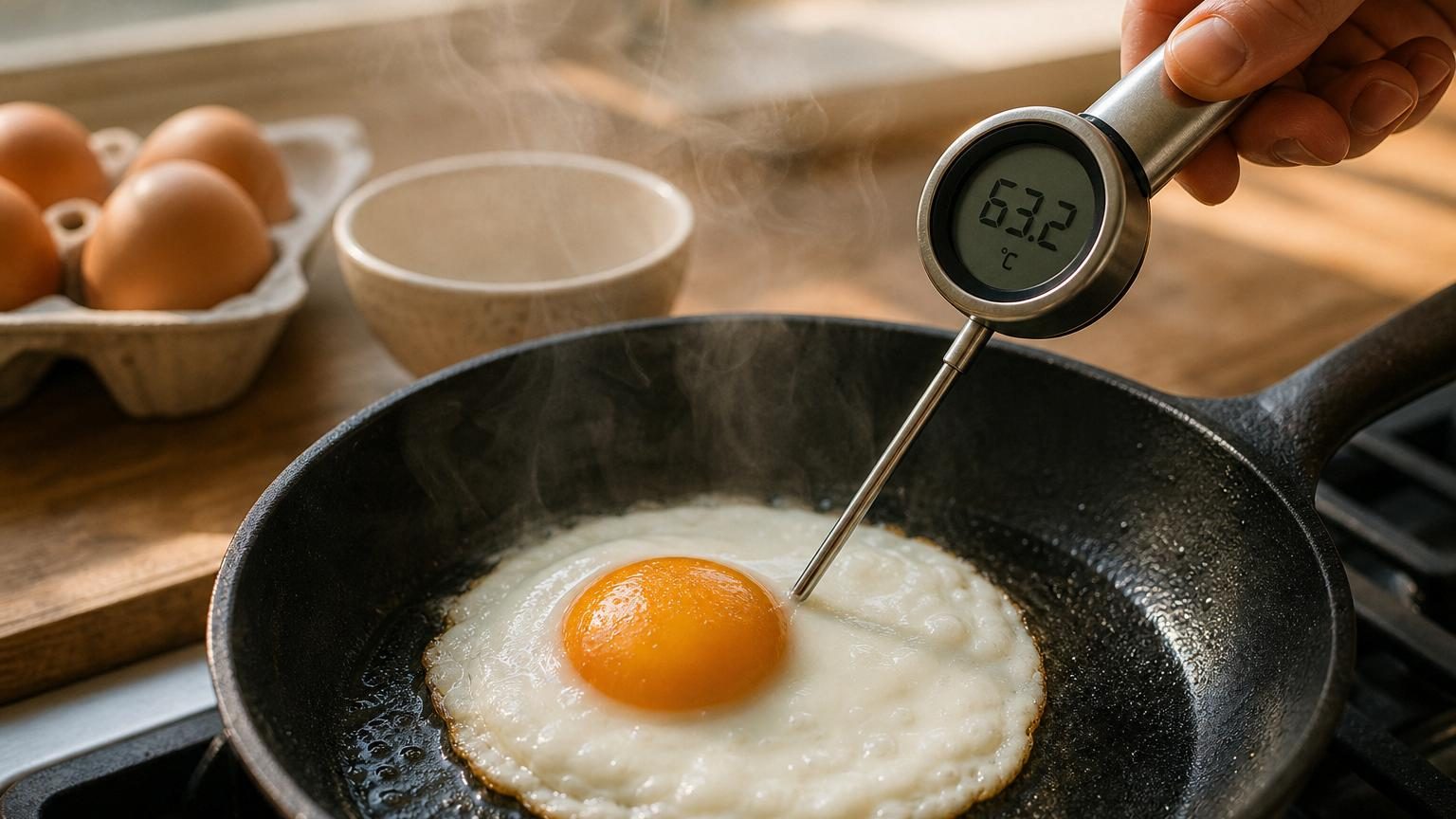 Œuf à la coque avec jaune coulant dans une assiette blanche, illustrant les risques de cuisson insuffisante des œufs.