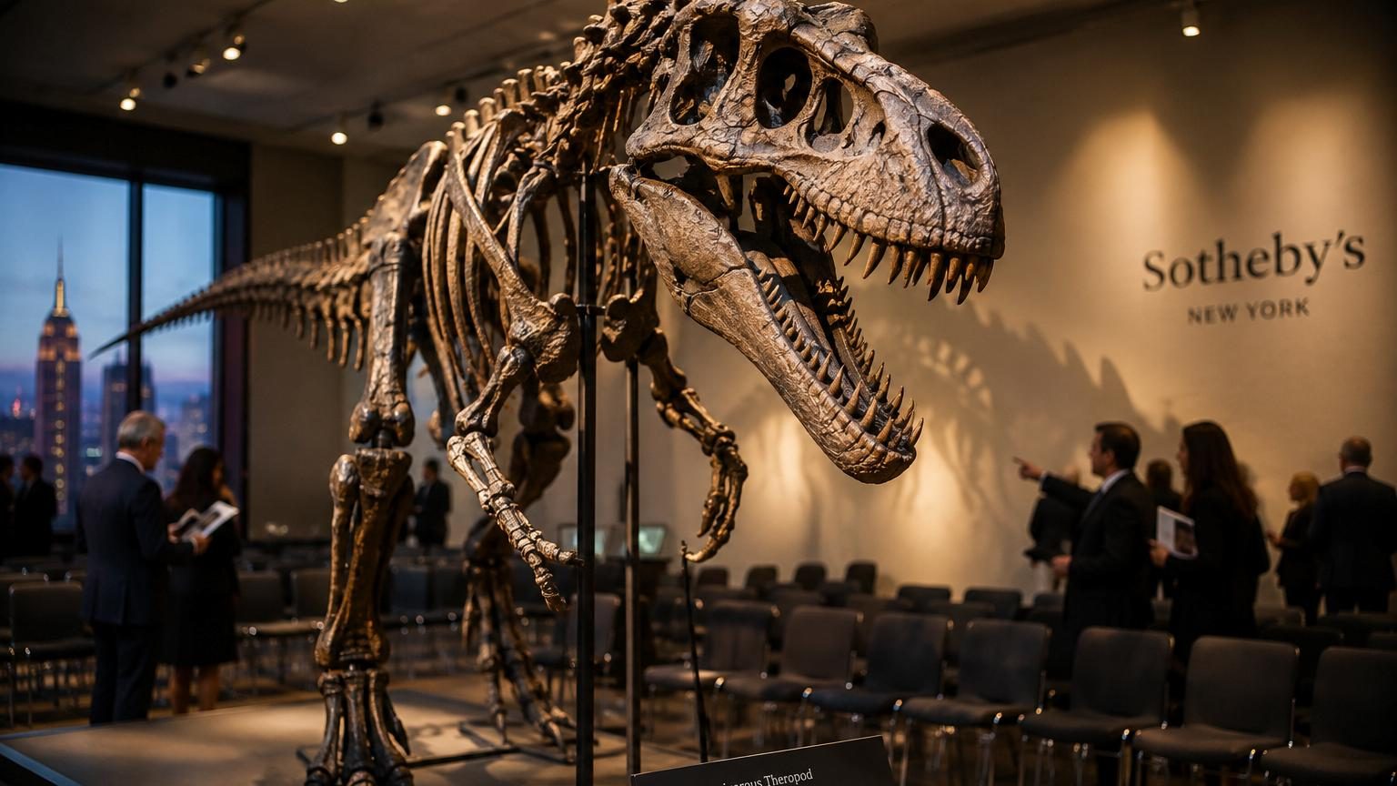 Un squelette de dinosaure rarissime mis aux enchères à New York : il pourrait atteindre 8 millions d&rsquo;euros